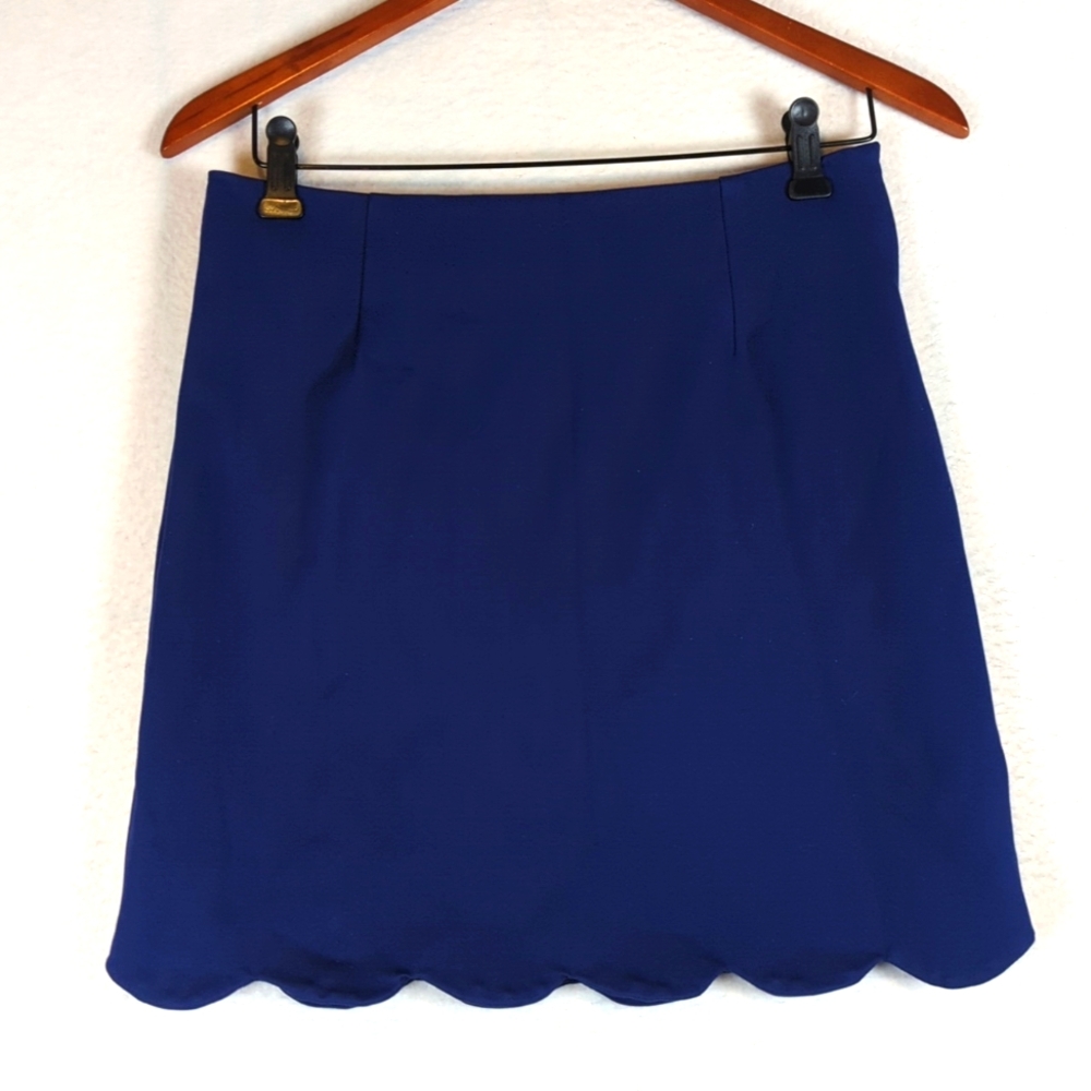 Crescent Cobalt Blue Elegant Classy Mini Skirt M
